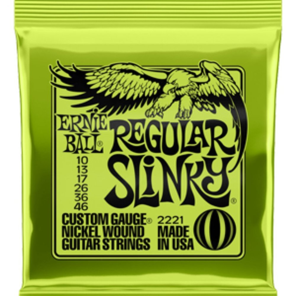 3-Pack Ernie Ball Regular Slinky Nickel Wound Electric Guitar Strings 10-46